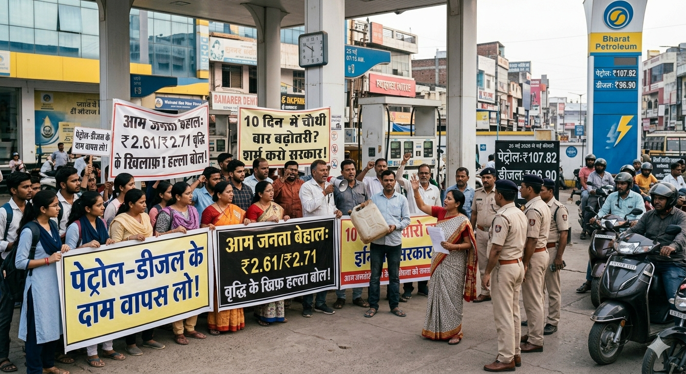 BREAKING NEWS: जनता पर फिर महंगाई की मार, पेट्रोल-डीजल के दामों में भारी उछाल