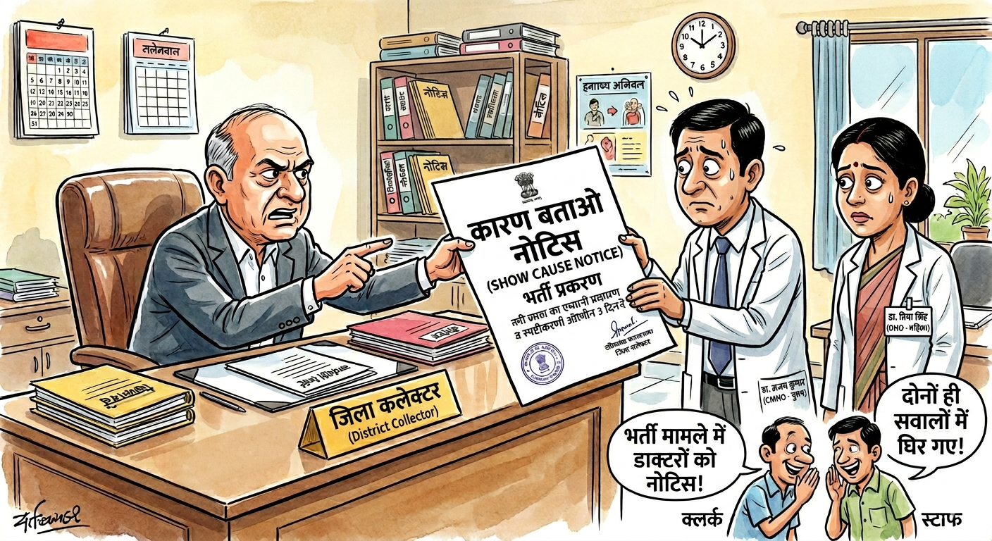 एनएचएम भर्ती प्रक्रिया में लापरवाही पर सीएमएचओ और डीपीएम को कारण बताओ नोटिस एनएचएम भर्ती प्रक्रिया में लापरवाही पर सीएमएचओ और डीपीएम को कारण बताओ नोटिस